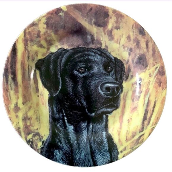 Living Stone 2003 Black Labrador Collectible Plate - Picture 1 of 2